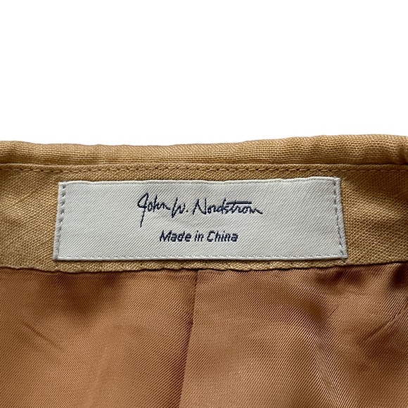 John W. Nordstrom Blazer Jacket Mens Size 40R Sports Coat 100% Linen Peach - Picture 5 of 8